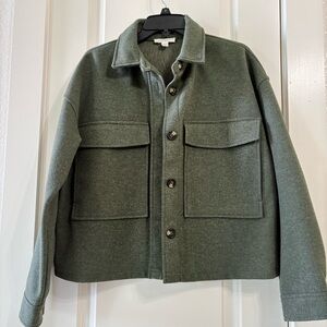 beachlunchlounge Olive Green Woman Shirt Jacket
